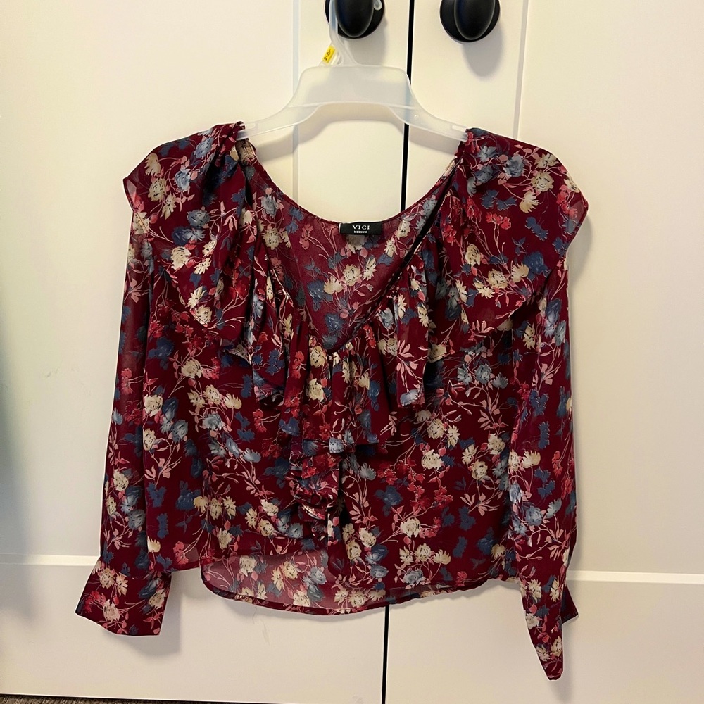 Flattering floral blouse